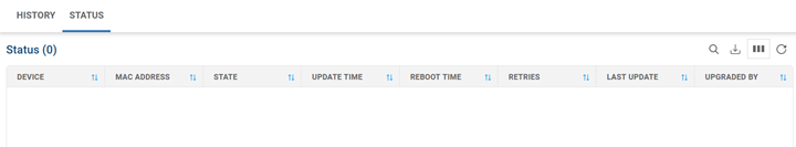 Device status screen Device status screen